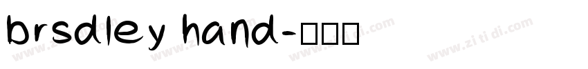 brsdley hand字体转换
